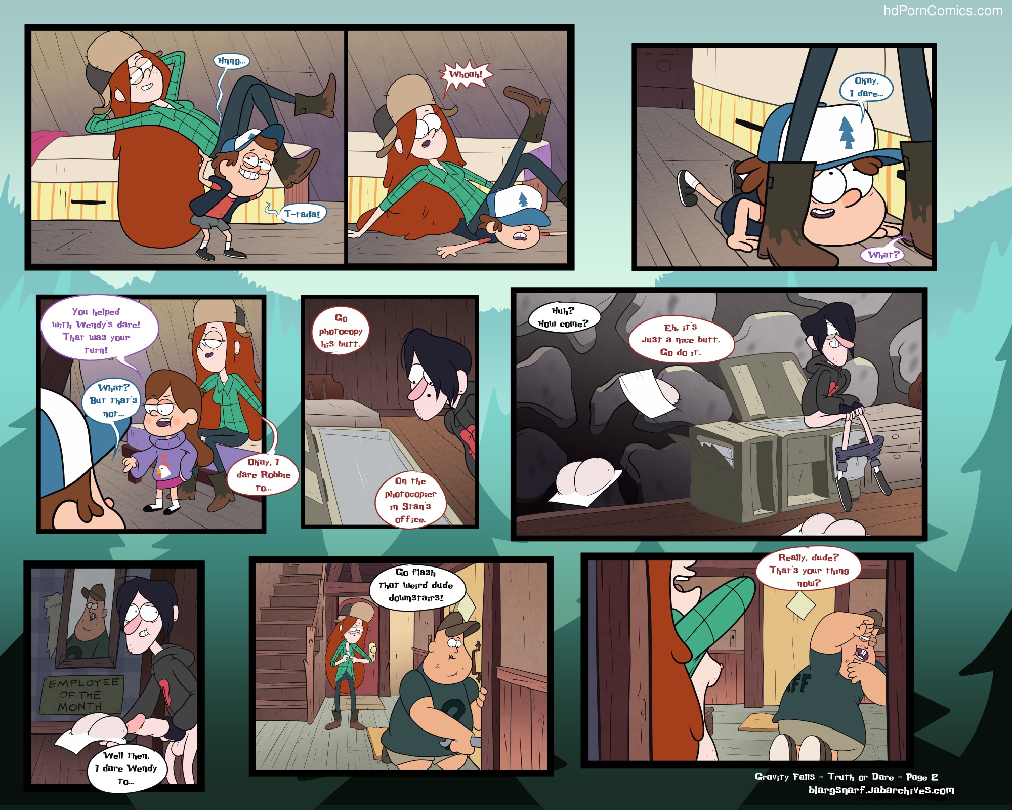 Gravity falls- truth or dare3 free sex comic